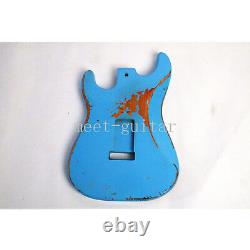 Corps De Guitare Électrique S-s-s Vintage Bleu Pour Fender Stratocaster Style Part Relic