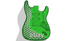 Corps Hardtail Personnalisé de Style Fender Stratocaster Imprimé en 3D en Forme d'Hexagone