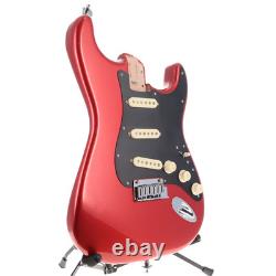 Corps de Stratocaster Fender American Ultra II finition Sinister Red entièrement équipé