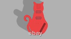 Corps de chat personnalisé imprimé en 3D de style Fender Stratocaster