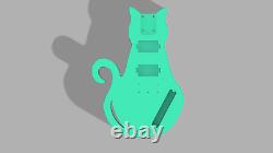 Corps de chat personnalisé imprimé en 3D de style Fender Stratocaster
