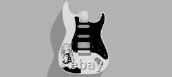 Corps de guitare Fender Stratocaster imprimé en 3D, design personnalisé motif Frieren