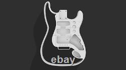 Corps de guitare Fender Stratocaster imprimé en 3D, design personnalisé, motif plat creux