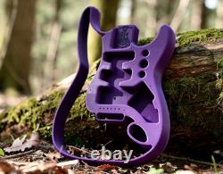 Corps de guitare Fender Stratocaster imprimé en 3D, vibrato, entièrement creux, violet