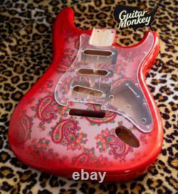 Corps de remplacement Fender Stratocaster HSH en aulne Paisley avec cavité blindée