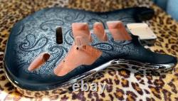 Corps de remplacement Stratocaster Paisley HSH en aulne avec cavité blindée