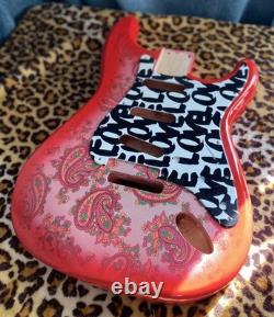 Corps en aulne blindé HSH de remplacement pour Stratocaster Paisley