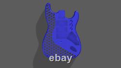 Corps personnalisé dur Fender Stratocaster Style Hardtail 3D imprimé en hexagone avec 3 micros P-90