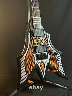 Étui Gator personnalisé pour guitare électrique avec micros EMGs style Kirk Hammett Fender Stratocaster