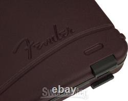 Étui de luxe moulé Fender édition limitée pour Stratocaster/Telecaster en rouge vin