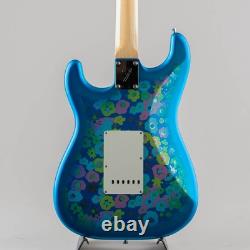 FENDER Fabriqué au Japon Stratocaster Limitée Fleur Bleue Touche en Érable NEUF FmJP