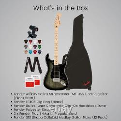Fender Affinity Series Stratocaster FMT HSS Guitare Électrique Noire Pack
