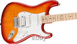 Fender Affinity Stratocaster FMT HSS Guitare avec manche en érable, Sunburst Sienna DEMO
