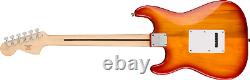 Fender Affinity Stratocaster FMT HSS Guitare avec manche en érable, Sunburst Sienna DEMO