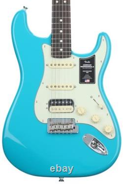 Fender American Professional II Stratocaster HSS Bleu Miami avec touche en palissandre