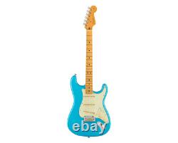 Fender American Professional II Stratocaster Miami Blue avec touche en érable - Boîte ouverte