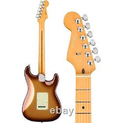 Fender American Ultra Stratocaster Maple Fb Guitare À Main Gauche Mocha Burst