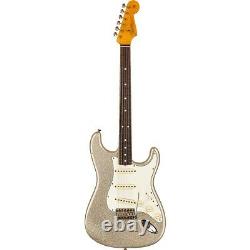 Fender Cs Le 65 Stratocaster Journeyman Relic Guitare Vieillie Argent Sparkle