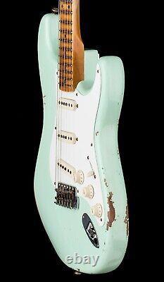 Fender Custom Shop 1958 Stratocaster Relic Super Faded Aged Surf Green #77293	<br/>
	<br/> 


Atelier de personnalisation Fender 1958 Stratocaster Relic Super Faded Aged Surf Green #77293