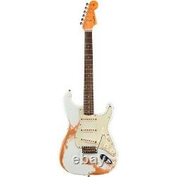 Fender Custom Shop 1960 Stratocaster Guitare Relique Lourde Vieillie Blanc Olympique