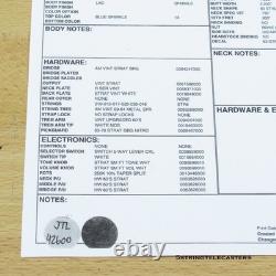 Fender Custom Shop 63 Stratocaster NOS 2025 Garde de Pick Chargée HW Micros Pots 60s