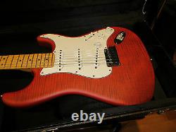Fender Custom Shop Deluxe Stratocaster Crimson Flame Maple Top Abby Pickups