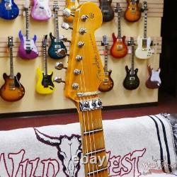 Fender Custom Shop White Lightning Stratocaster Hss Floyd Rose Black Guard Noir