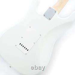 Fender Fabriquée au JAPON Stratocaster Traditionnelle des années 60 avec touche en palissandre, blanc olympique, 3,3 kg.