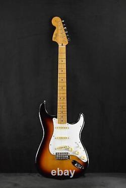 Fender Jimi Hendrix Stratocaster 3-Color Sunburst Maple Fingerboard -> Fender Jimi Hendrix Stratocaster Sunburst 3 couleurs avec touche en érable.