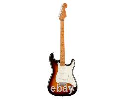 Fender Ltd Ed Player Stratocaster 3-Color Sunburst avec manche en érable torréfié boîte ouverte