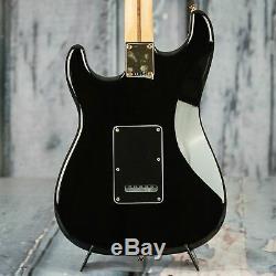 Fender Manche Acajou Exclusif Blacktop Stratocaster, Noir Avec De L'or Hardwar