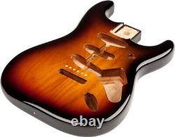 Fender Mexico Stratocaster SSS 3-Tone Sunburst Corps en Aulne avec Monture de Pont Vintage