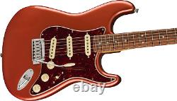 Fender Player Plus Stratocaster, Touche en Pau Ferro, Rouge Pomme Confite Vieilli