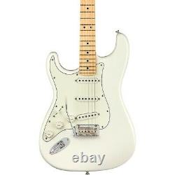 Fender Player Stratocaster Maple Fingerboard Guitar À Gauche Polar White