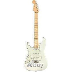 Fender Player Stratocaster Maple Fingerboard Guitar À Gauche Polar White