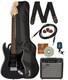 Fender Squier Affinity Stratocaster Hss Charcoal Frost Metallic Avec Amplificateur