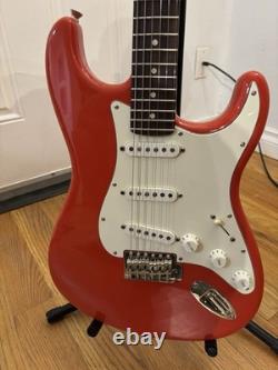 Fender Squier Classic Vibe Stratocaster style années 50, rouge Fiesta Red, avec micros améliorés
