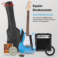 Fender Squier Debut Stratocaster Bleu Californie avec Amplificateur Fender Squier Debut Stratocaster Bleu Californie avec Amplificateur