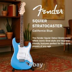 Fender Squier Debut Stratocaster Bleu Californie avec Amplificateur Fender Squier Debut Stratocaster Bleu Californie avec Amplificateur