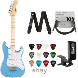 Fender Squier Mini Strat California Blue Pack avec sangle, câble et accordeur