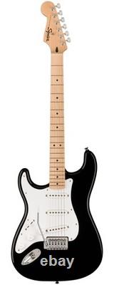 Fender Squier Sonic Stratocaster, Gaucher Noir avec ampli Frontman 10G