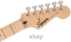 Fender Squier Sonic Stratocaster, Plaque de protection blanche, Touche en érable 2 couleurs S