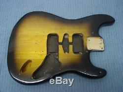Fender Squier Strat Hardtail Stratocaster Sunburst Brown Body Electric Guitar Ht