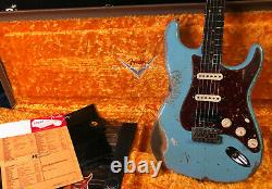 Fender Stratocaster 1962 Hss Lourd Relic Moderne Spécifications Daphne Custom Shop Bleu