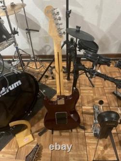 Fender Stratocaster 2006 fabriquée au Mexique, finition Midnight Wine, médaillon du 60e anniversaire, livraison gratuite