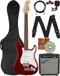 Fender Stratocaster Ht, Blanc Pickguard Crimson Rouge Transparent Avec Frontman 10