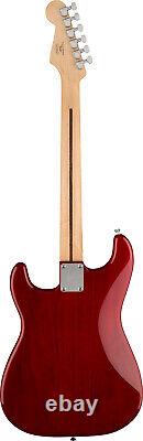 Fender Stratocaster Ht, Blanc Pickguard Crimson Rouge Transparent Avec Frontman 10