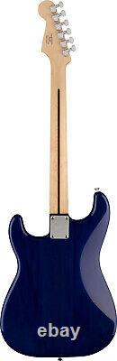 Fender Stratocaster Ht, Bleu Transparent Pickguard Blanc Avec Amp 10g De Frontman
