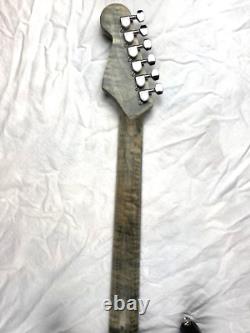 Fender Stratocaster Steele Guitars Manche en érable flammé noir Paisley SSS