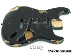 Fender USA Custom Shop 1959 Heavy Relic Stratocaster Body Strat 59 Aged Black